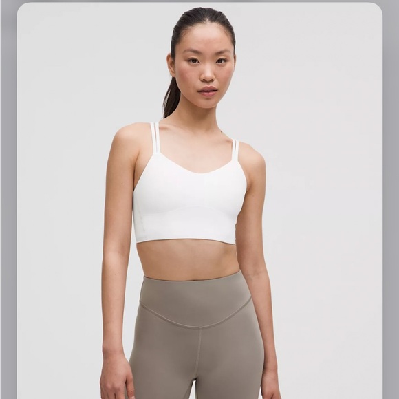 Lululemon Like a Cloud Longline White Athletic Bra - Picture 1 of 7